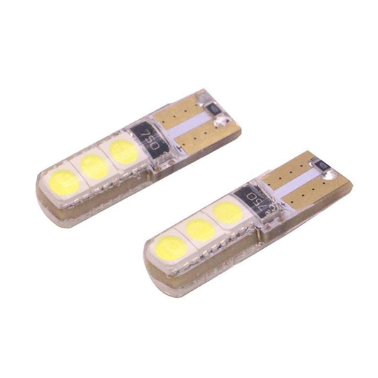 2 PCS T10 2W 120-140LM 6 LED Ice Blue 5050 LED Brake Light for Vehicles, DC12V, 6  5050 LEDs, 6 5050 LEDs, 6 LED 5050 LEDs