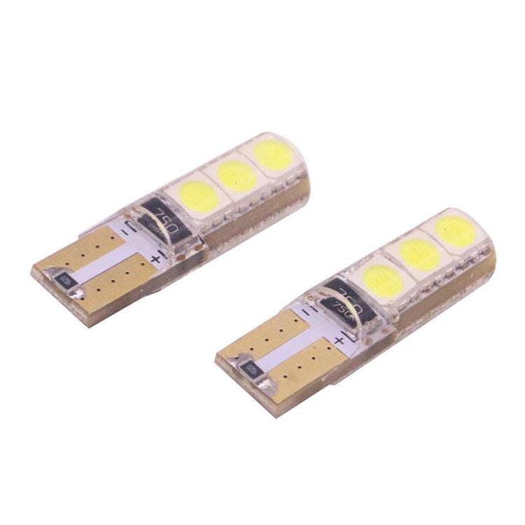 2 PCS T10 2W 120-140LM 6 LED Ice Blue 5050 LED Brake Light for Vehicles, DC12V, 6  5050 LEDs, 6 5050 LEDs, 6 LED 5050 LEDs