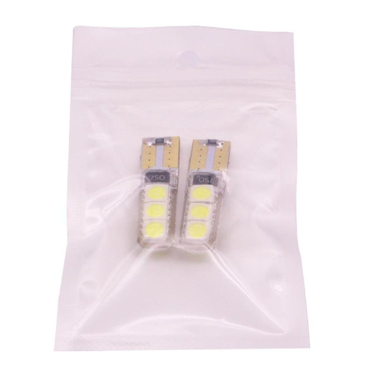 2 PCS T10 2W 120-140LM 6 LED Ice Blue 5050 LED Brake Light for Vehicles, DC12V, 6  5050 LEDs, 6 5050 LEDs, 6 LED 5050 LEDs