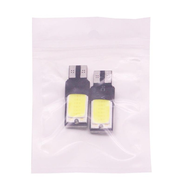 2 PCS T10 3W 160-180LM 2 LED Ice Blue COB LED Decode Car Clearance Lights Lamp, DC12V, COB LEDs, 2 LED COB LEDs