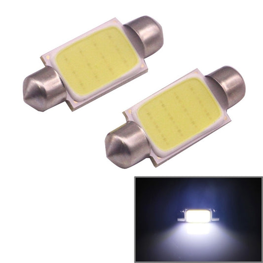 2 PCS 41mm 1.5W 80LM White Light 1 COB LED License Plate Reading Lights Car Light Bulb, 41mm