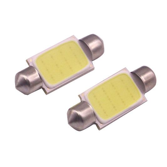 2 PCS 41mm 1.5W 80LM White Light 1 COB LED License Plate Reading Lights Car Light Bulb, 41mm