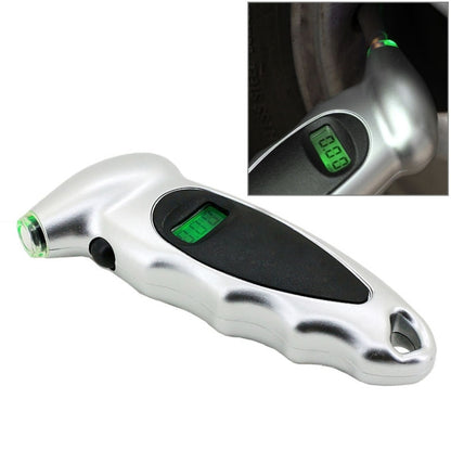 1/4 inch LCD Display Screen Digital Tire Gauge with LED Light, Pressure Range: 0-100PSI, 1/4 inch