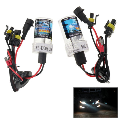 DC12V 35W H1 HID Xenon Light Single Beam Super Vision Waterproof Head Lamp, Color Temperature: 4300K, Pack of 2, H1