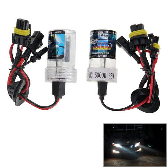 DC12V 35W H3 HID Xenon Light Single Beam Super Vision Waterproof Head Lamp, Color Temperature: 6000K, Pack of 2, H3
