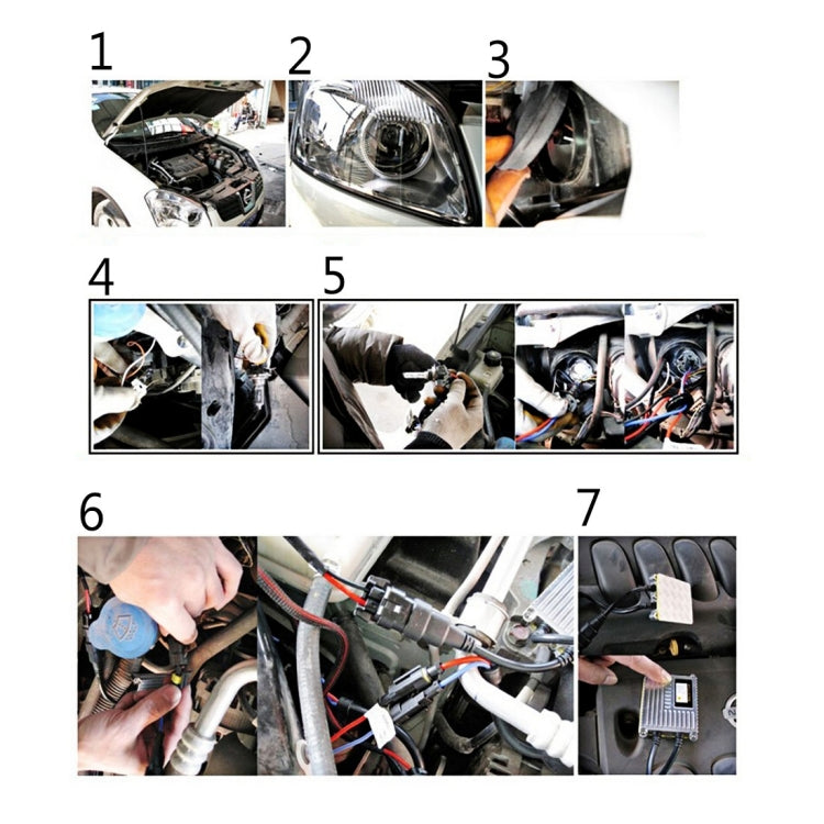 DC12V 35W 9007/9004-3 HID Xenon Light Single Beam Super Vision Waterproof Head Lamp with One Cable, Color Temperature: 6000K, Pack of 2, 9007