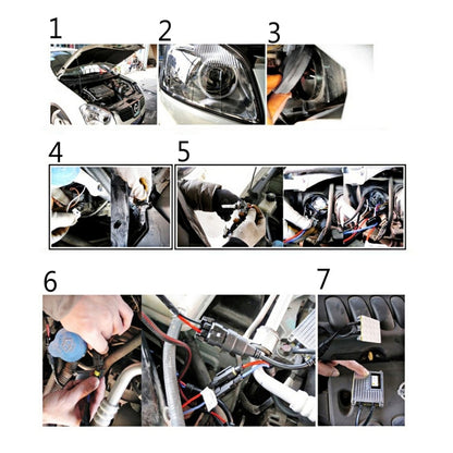 DC12V 35W 9007/9004-3 HID Xenon Light Single Beam Super Vision Waterproof Head Lamp with One Cable, Color Temperature: 6000K, Pack of 2, 9007