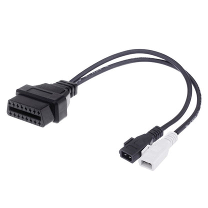 2 x 2 Pin to 16 Pin OBDII Diagnostic Cable for Audi, 2 x 2 Pin to 16 Pin