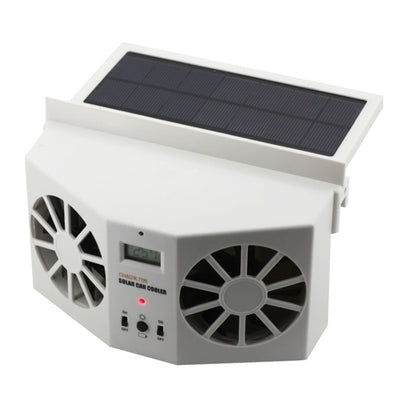 2W Solar Powered Car Auto Air Vent Cool Fan Cooler Ventilation System Radiator, with Temperature Display, 2W Solar Powered Fan