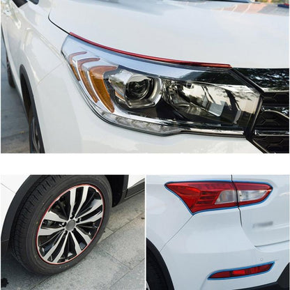 Universal Decorative Scratchproof Stickup 8M Flexible Car Wheel Hub TRIM Mouldings Decoration Strip, 15 inch, 8m