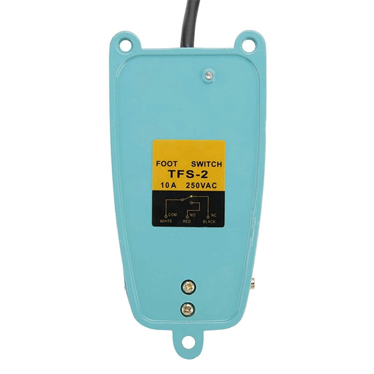 TFS-105 AC 250V 10A Interrupteur à pédale antidérapant en boîtier métallique, longueur de câble : 90cm, TFS-105