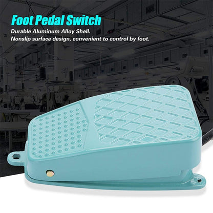 TFS-105 AC 250V 10A Interrupteur à pédale antidérapant en boîtier métallique, longueur de câble : 90cm, TFS-105