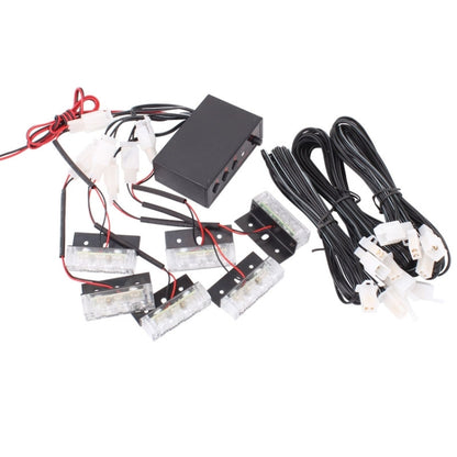 6W 450LM 6 x 3-LED Yellow Light 577nm Car Strobe Flash Warning Light Signal Lamp, DC 12V, 6W 450LM