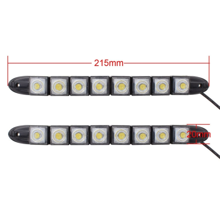 2 PCS  4W 8 LED SMD 5050 Flexible Snake LED Car Daytime Running Lights, DC 12V, 4W