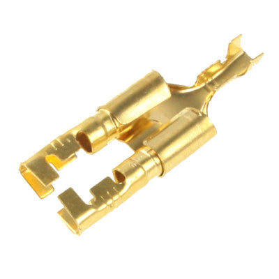 100pcs DIY Crimp Terminal Female to 2 x Male Spade Connector, Cable size: 1-2.5mm2 (100pcs in one packaging, the price is for 100pcs), Female to 2 x Male