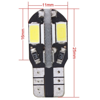 10 PCS T10 4W 280LM White Light 8 LED SMD 5630 Canbus Decode Car Clearance Lights Lamp, DC 12V, 4W 280LM