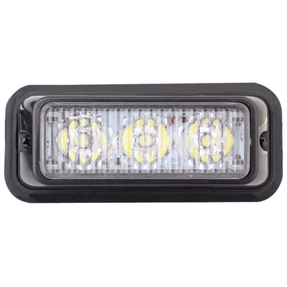 9W 540LM 6500K 3-LED Wired Car Flashing Warning Signal Lamp, DC12V, Wire Length: 95cm, 3-LED White Light, 3-LED Yellow Light