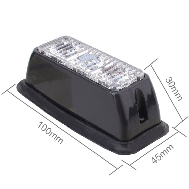 9W 540LM 6500K 3-LED Wired Car Flashing Warning Signal Lamp, DC12V, Wire Length: 95cm, 3-LED White Light, 3-LED Yellow Light