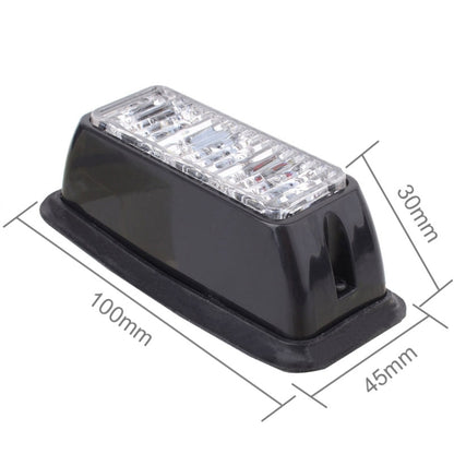 9W 540LM 6500K 3-LED Wired Car Flashing Warning Signal Lamp, DC12V, Wire Length: 95cm, 3-LED White Light, 3-LED Yellow Light
