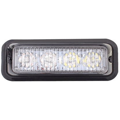 12W 720LM 6500K 635nm 4-LED Wired Car Flashing Warning Signal Lamp, DC12-24V, Wire Length: 95cm, 4-LED White + Yellow Light  Wire Length: 95cm