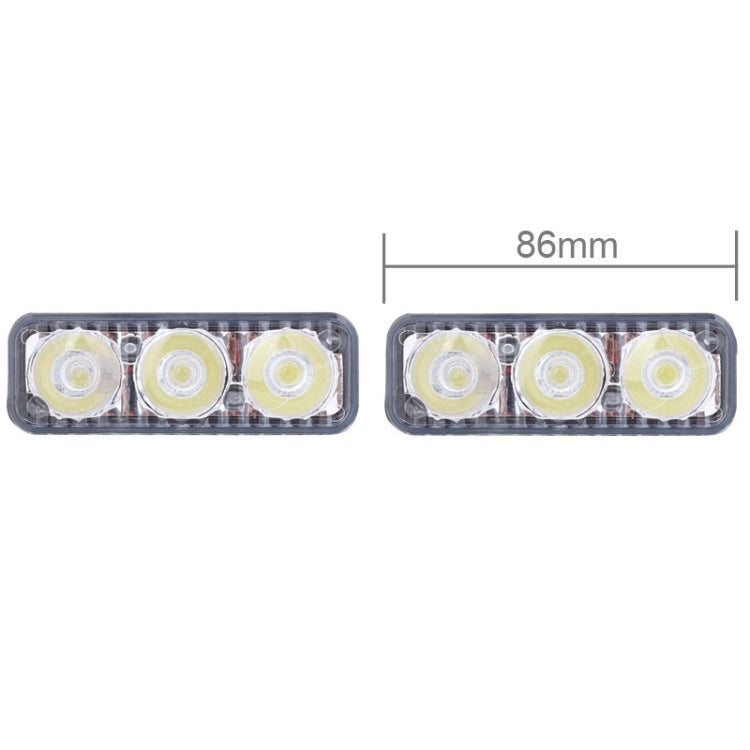 2 PCS MZ 9W 540LM 6500K 3-LED White Light Wired Car Daytime Running Light Fog Lamp, DC12-24V,Light Wire: 15cm, MZ 9W