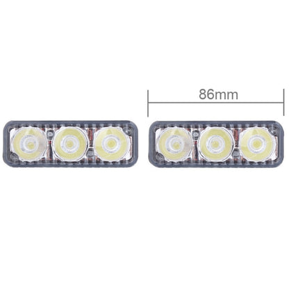 2 PCS MZ 9W 540LM 6500K 3-LED White Light Wired Car Daytime Running Light Fog Lamp, DC12-24V,Light Wire: 15cm, MZ 9W