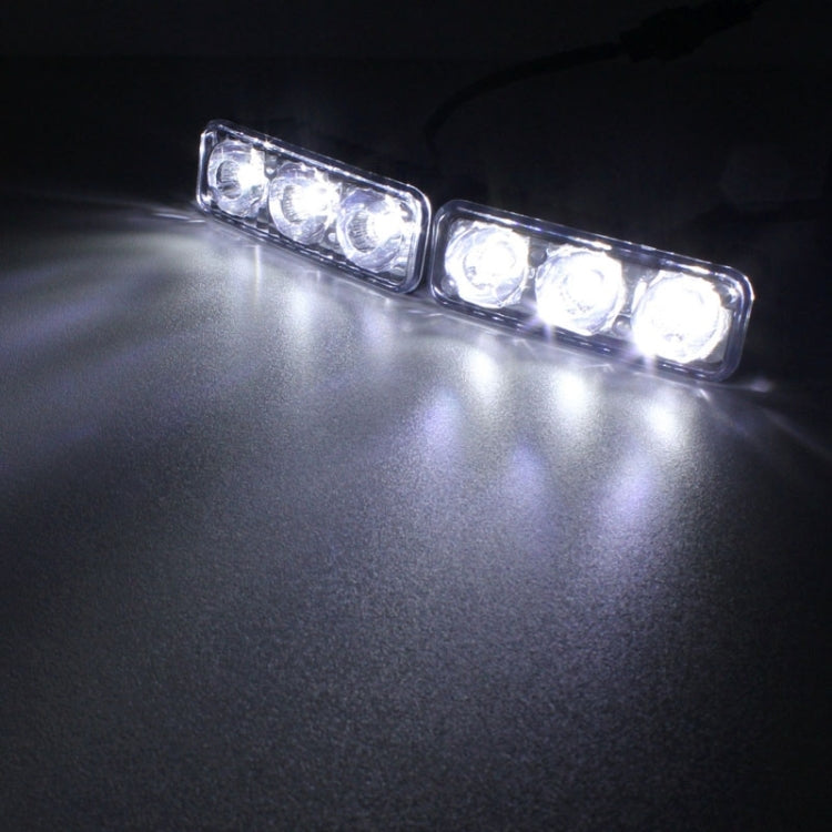 2 PCS MZ 9W 540LM 6500K 3-LED White Light Wired Car Daytime Running Light Fog Lamp, DC12-24V,Light Wire: 15cm, MZ 9W