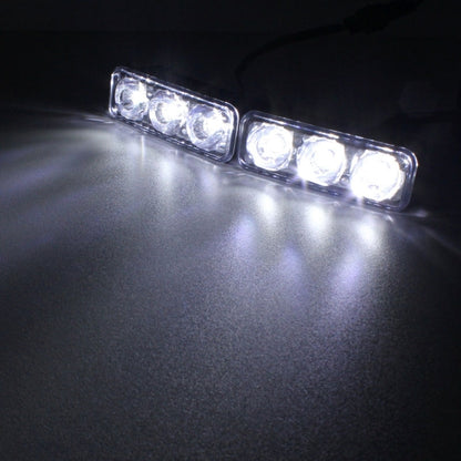 2 PCS MZ 9W 540LM 6500K 3-LED White Light Wired Car Daytime Running Light Fog Lamp, DC12-24V,Light Wire: 15cm, MZ 9W