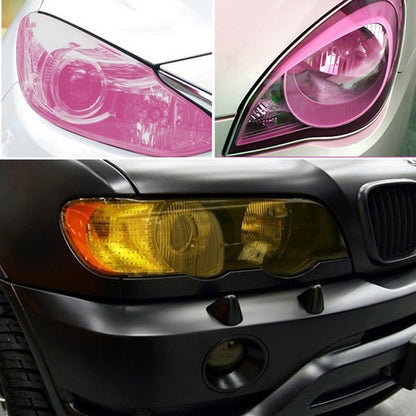 Protective Decoration Flash Point Car Light Membrane /Lamp Sticker, Size: 195cm x 30cm, Pink, Crystal Green, Matte Black, Dark Blue, Grey Black, Dark Black, Baby Blue, Fluorescent Green