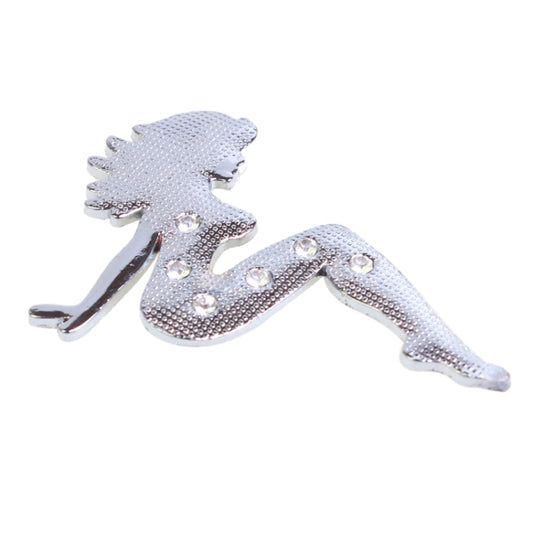 Hermosas insignias de metal cromado con diamantes para niña.