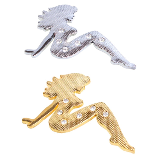 Hermosas insignias de metal cromado con diamantes para niña.