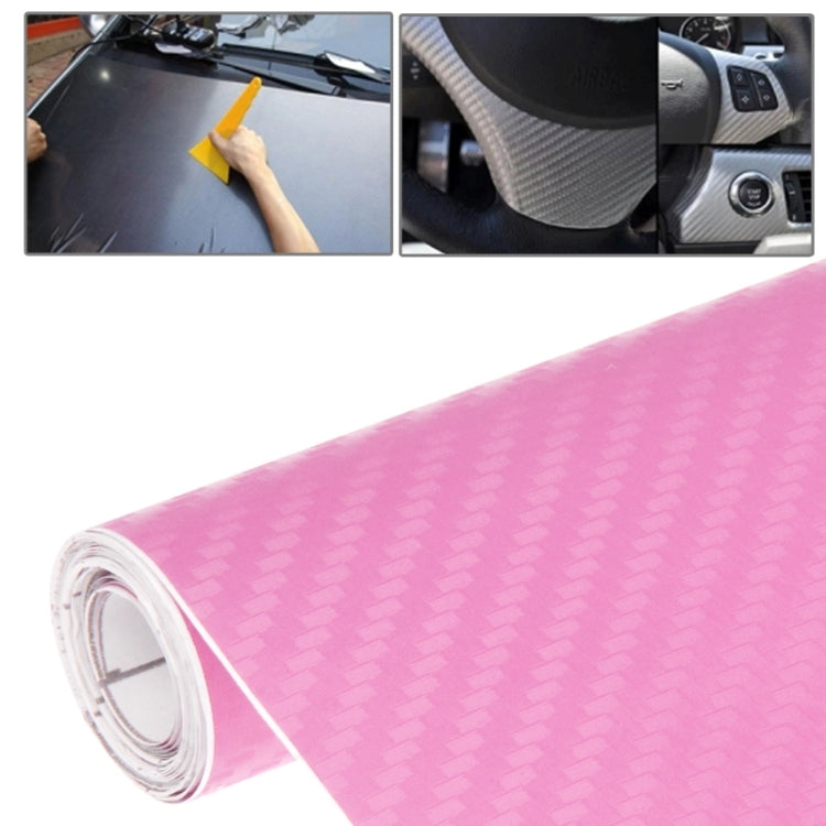 Autocollant décoratif de voiture en PVC fibre de carbone 3D, taille : 127 cm x 50 cm