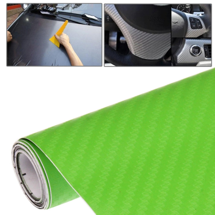 Autocollant décoratif de voiture en PVC fibre de carbone 3D, taille : 127 cm x 50 cm