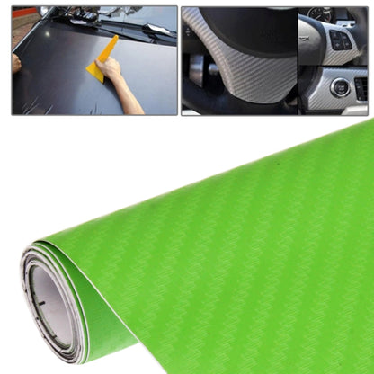 Autocollant décoratif de voiture en PVC fibre de carbone 3D, taille : 127 cm x 50 cm