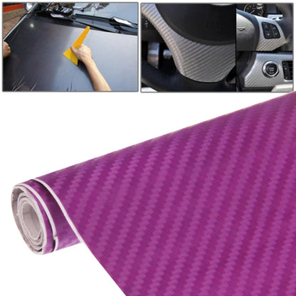 Autocollant décoratif de voiture en PVC fibre de carbone 3D, taille : 127 cm x 50 cm