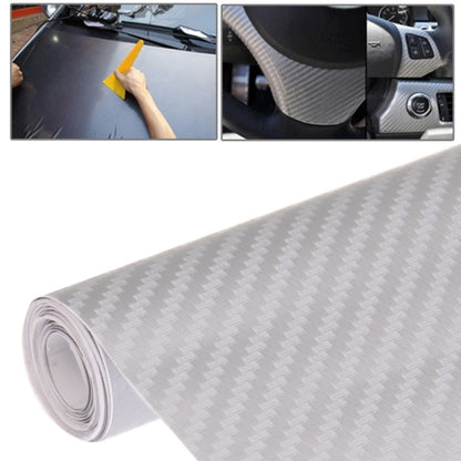 Autocollant décoratif de voiture en PVC fibre de carbone 3D, taille : 127 cm x 50 cm
