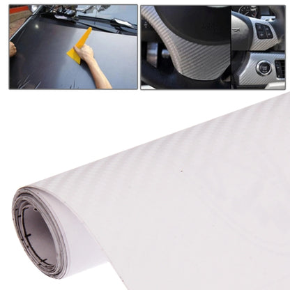 Autocollant décoratif de voiture en PVC fibre de carbone 3D, taille : 127 cm x 50 cm
