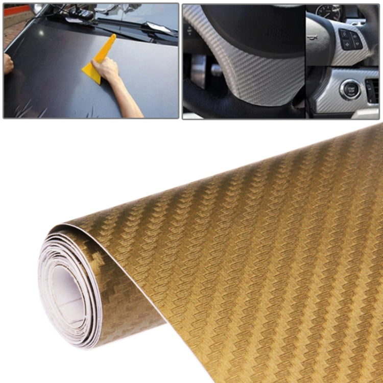 Autocollant décoratif de voiture en PVC fibre de carbone 3D, taille : 127 cm x 50 cm