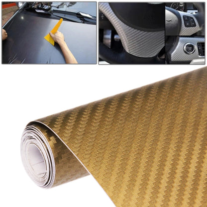 Autocollant décoratif de voiture en PVC fibre de carbone 3D, taille : 127 cm x 50 cm