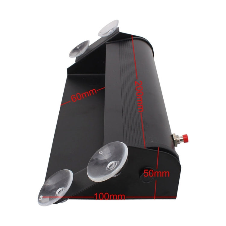 8W 800LM 8-LED 3-Modes Adjustable Angle Car Strobe Flash Dash Emergency Light Warning Lamp with Suckers, DC 12V, White + Yellow