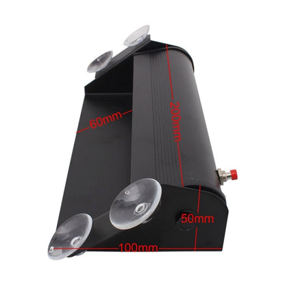 8W 800LM 8-LED 3-Modes Adjustable Angle Car Strobe Flash Dash Emergency Light Warning Lamp with Suckers, DC 12V, White + Yellow
