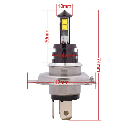 H4 20W 800LM White Light 4 CREE XT-E LED Car Daytime Running Light Headlight Bulb, DC 12-24V, H4