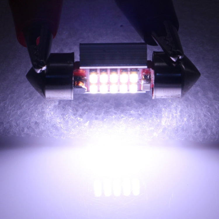 2 PCS 31mm 3W 180LM White Light 10 LED SMD 4014 CANBUS License Plate Reading Lights Car Light Bulb, 3W 31mm