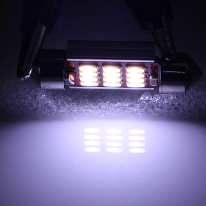 2 PCS 36mm 3.5W 180LM White Light 12 LED SMD 4014 CANBUS License Plate Reading Lights Car Light Bulb, 3.5W  36mm