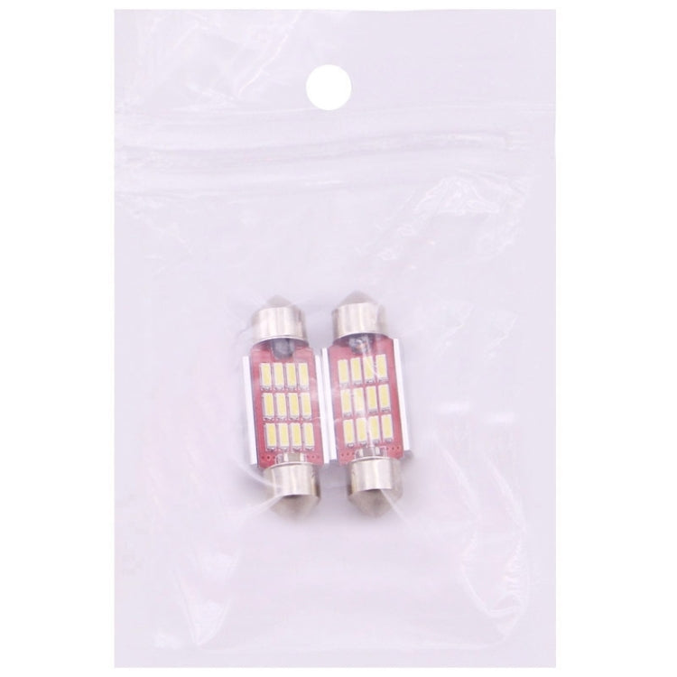 2 PCS 36mm 3.5W 180LM White Light 12 LED SMD 4014 CANBUS License Plate Reading Lights Car Light Bulb, 3.5W  36mm