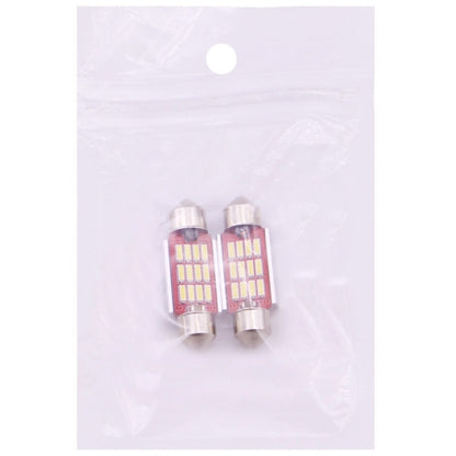 2 PCS 36mm 3.5W 180LM White Light 12 LED SMD 4014 CANBUS License Plate Reading Lights Car Light Bulb, 3.5W  36mm