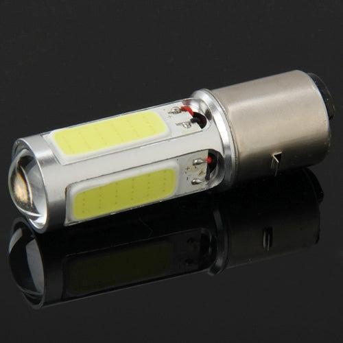 BA20D 6W Blanc 250LM 5 LED COB Feux stop/freinage avant/arrière pour moto/véhicules, DC 12V, 6W 250LM