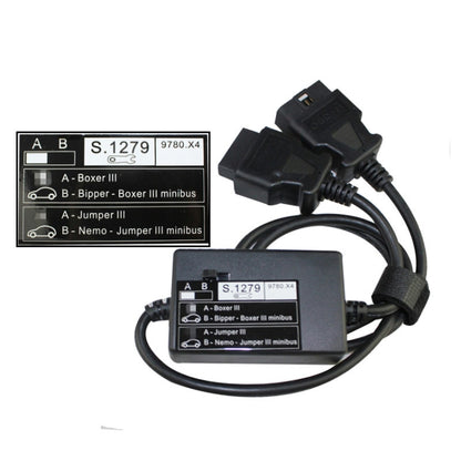 Module de connecteur de diagnostic S1279 Lexia PP2000 pour Peugeot Citroën (Nemo, Bipper, Boxer III, Jumper III), Module de connecteur de diagnostic