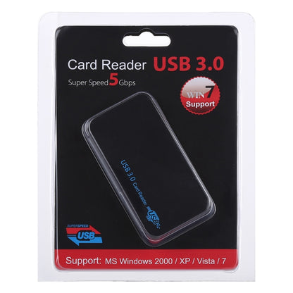 Lecteur de carte USB 3.0, Super Vitesse 5 Gbit/s, Compatible cartes CF / SD / TF / M2 / XD / MS, Boîtier en plastique