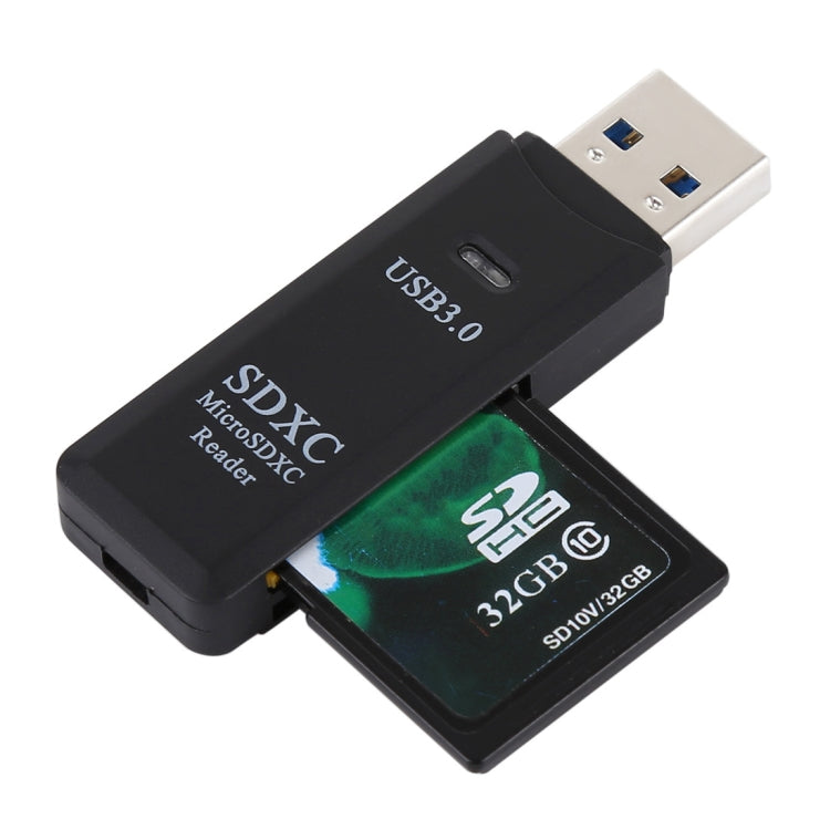 Lecteur de cartes USB 3.0 2-en-1, Super Vitesse 5 Gbit/s, Compatible cartes SD / TF